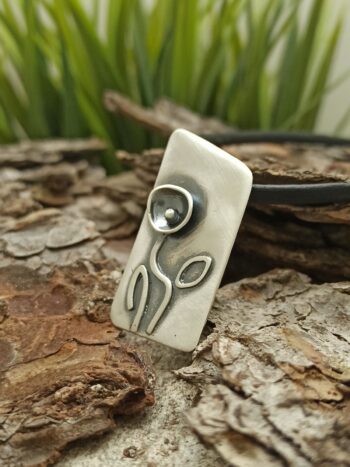 Дамски сребърен медальон 1303M