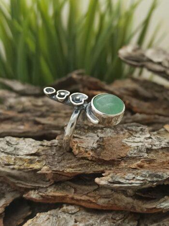 Сребърен пръстен с авантюрин 1354R