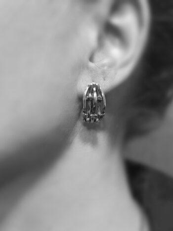 Дамски сребърни обеци 