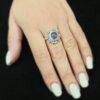 Дамски сребърен пръстен с естествен камък аметист 1213R НИКОЛАС 1