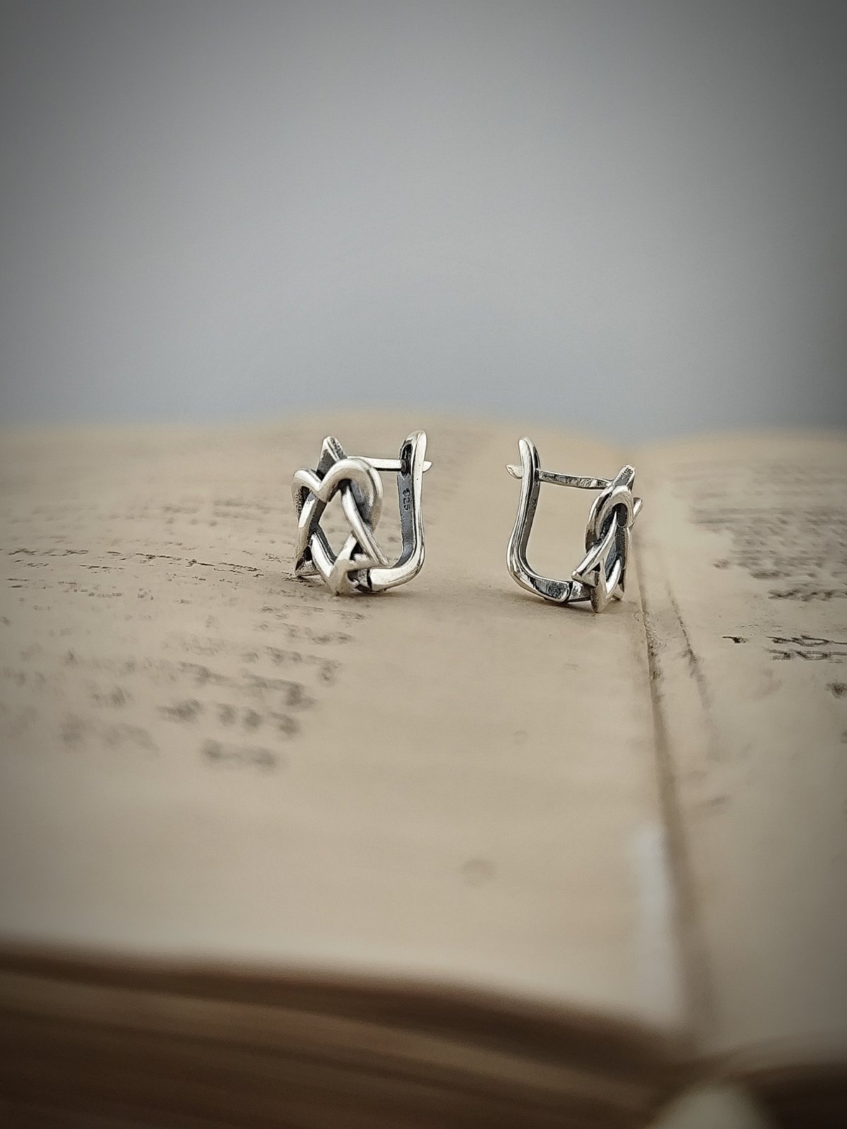 Кабала сребърни обеци “ЗВЕЗДАТА НА ДАВИД”