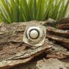 Сребърен пръстен с бяла перла 1158RP