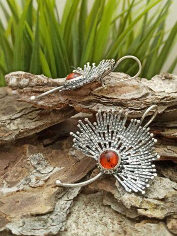 Дамски сребърни обеци 