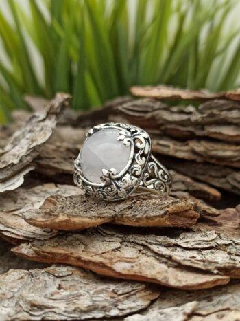 Сребърен пръстен 1257rc с планински кристал