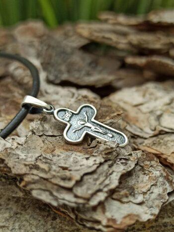 Сребърен кръст с разпятие 876M