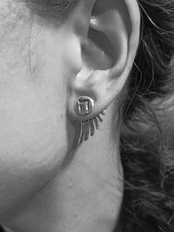 Кабала сребърни обеци ה