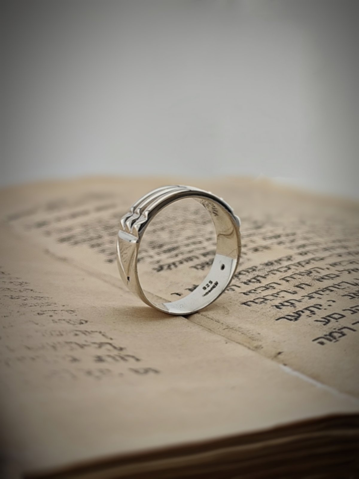 Пръстенът на Атлантида от сребро - мъжка халка