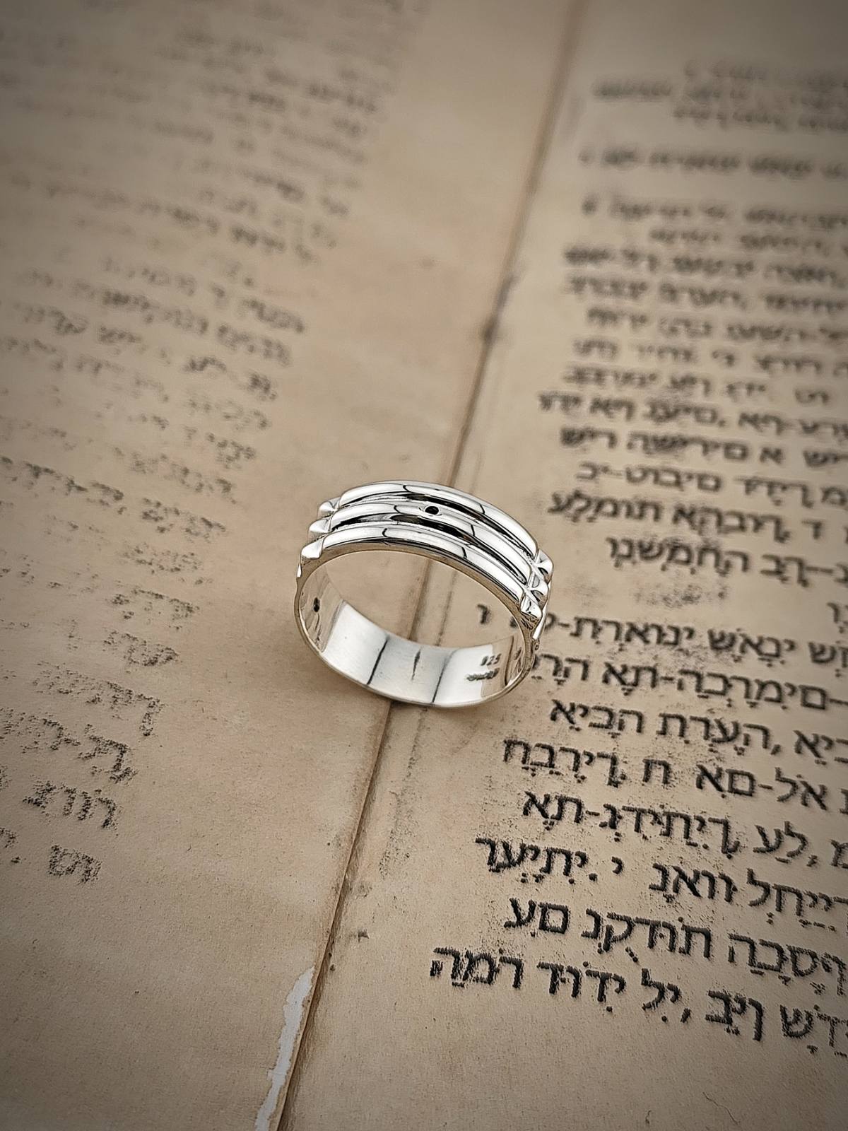 Пръстенът на Атлантида от сребро - мъжка халка