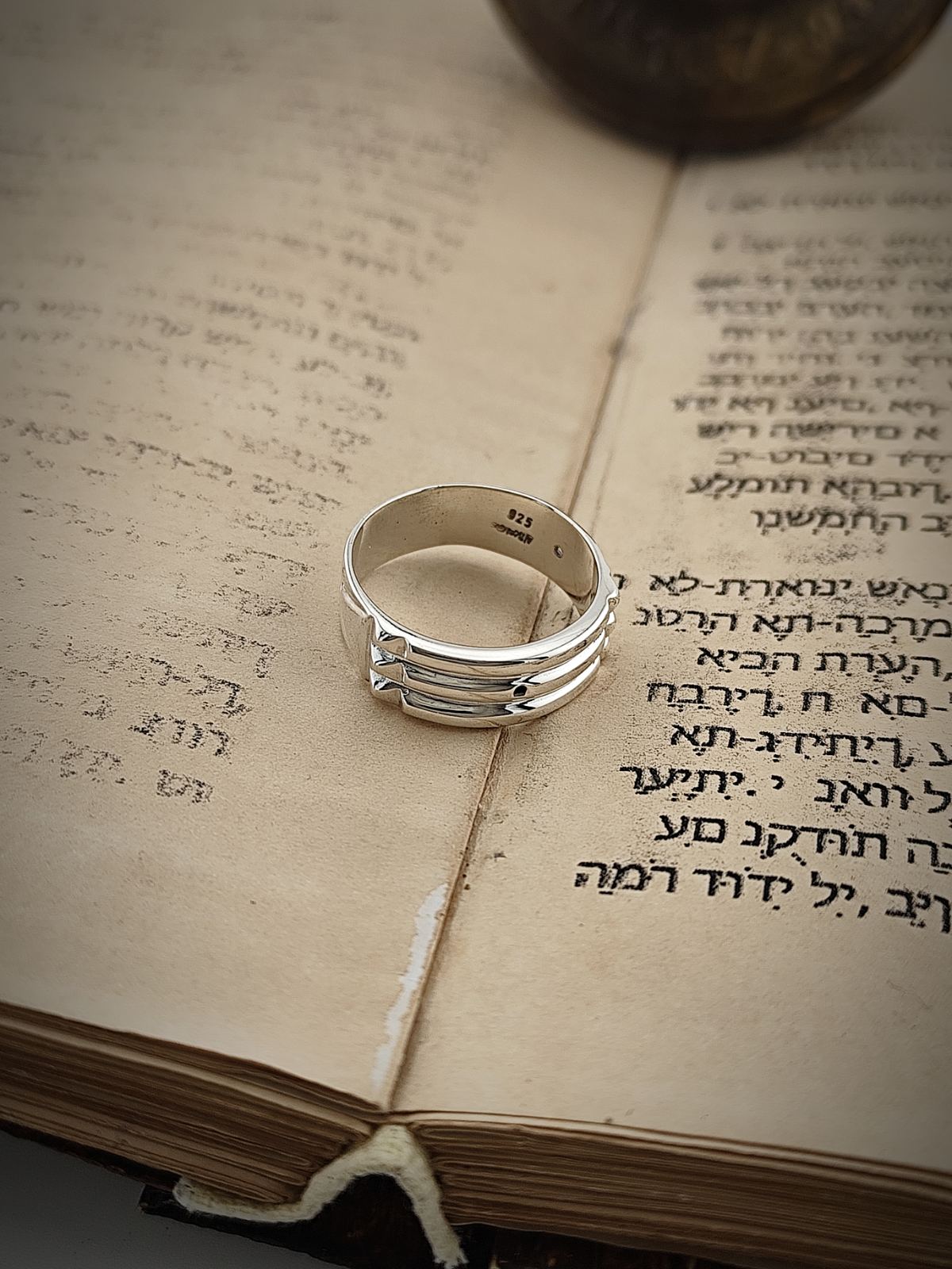 Пръстенът на Атлантида от сребро - мъжка халка