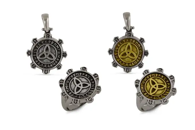 Сребърен медальон с ТРИКВЕТРА 1436M - Image 5