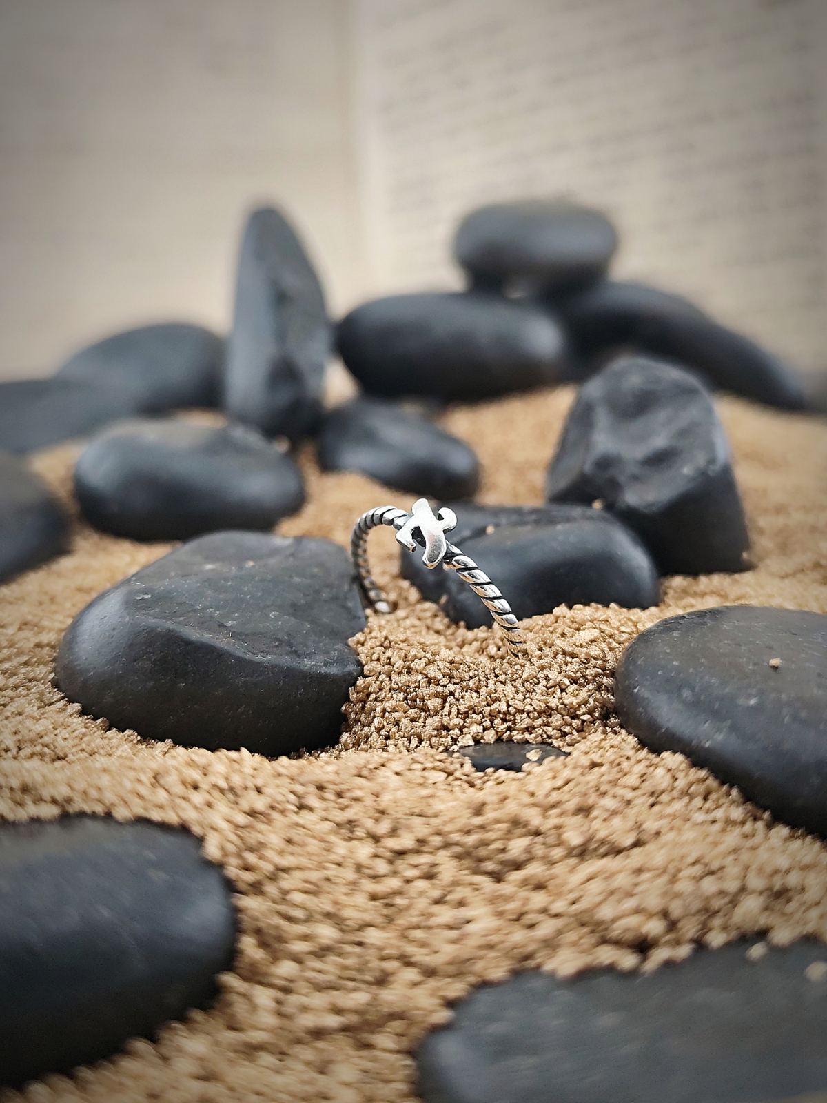 Кабала сребърен пръстен с буквата „Алеф“