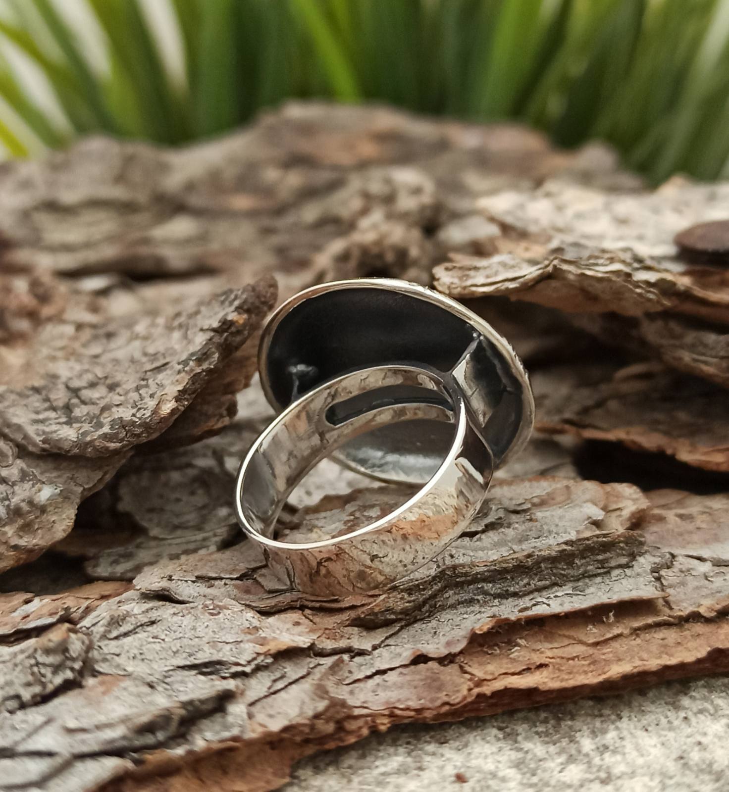 Кръгъл пръстен от сребро