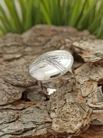 Кръгъл пръстен от сребро