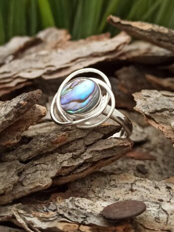 Сребърен пръстен със седеф 1638R
