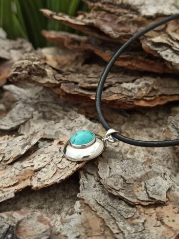 Сребърна висулка с тюркоаз 1658MT
