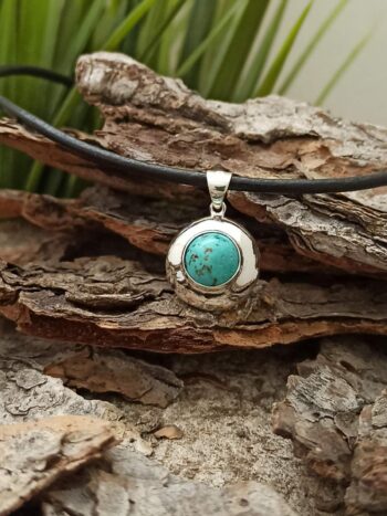 Сребърна висулка с тюркоаз 1658MT