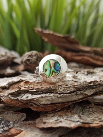 Сребърен пръстен с кралски седеф 1657R
