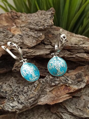 Сребърни обици „Дърво на живота Yggdrasil“