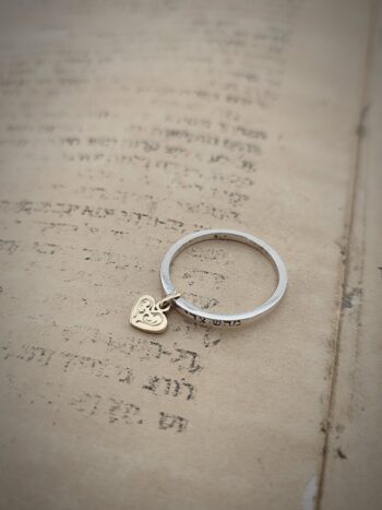 Пръстен от сребро и злато 