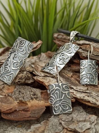 Дамски сребърни обеци на върбило 1368E