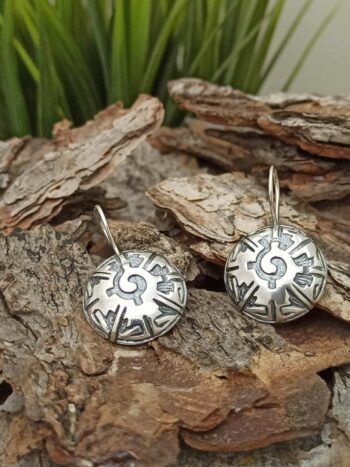 Сребърни обеци с етно мотиви 792E