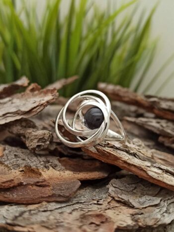 Сребърен пръстен с естествен камък 1668R