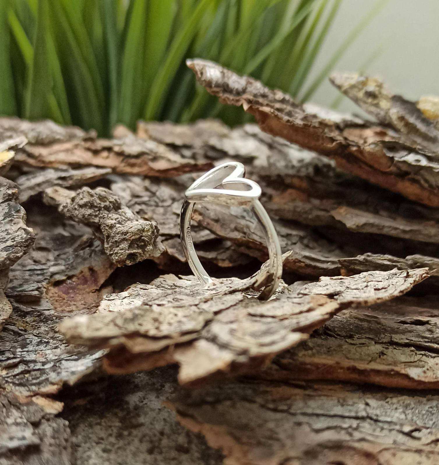 Дамски сребърен пръстен със сърце - 'Нежна Любов'
