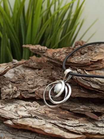 Сребърен МЕДАЛЬОН с перла 1669MP