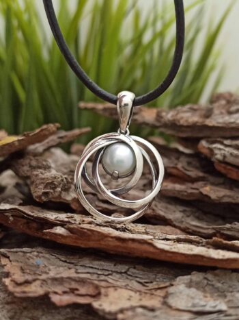 Сребърен МЕДАЛЬОН с перла 1669MP