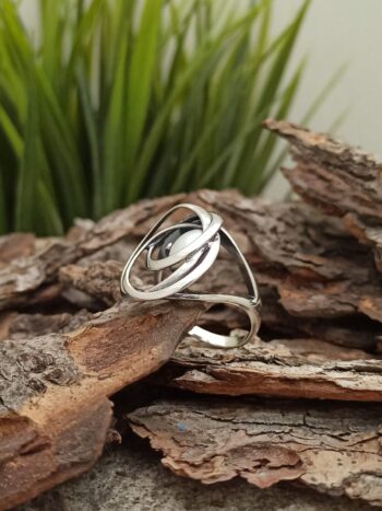 Сребърен пръстен с перла 1668RP