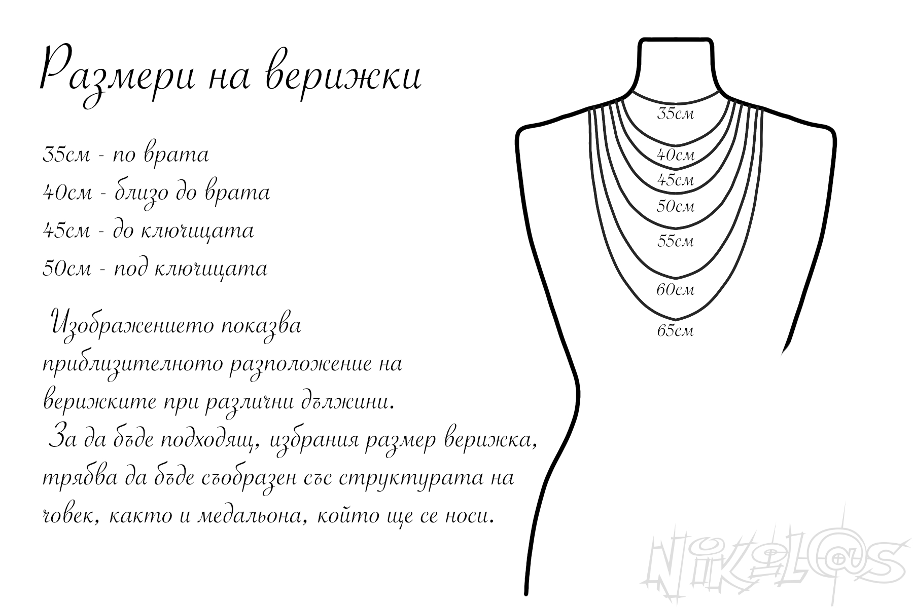 Размери на верижки