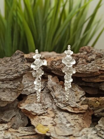 Блестящи Сребърни обеци 