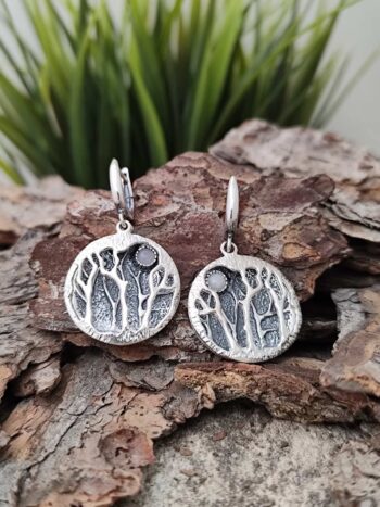 Дамски сребърни обеци 