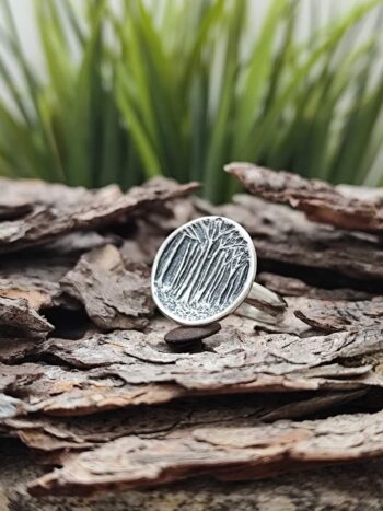 Дамски сребърен пръстен „Гората“