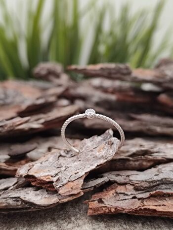 Дамски сребърен пръстен „Селестиа“ с циркон