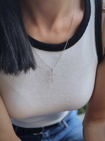 Сребърно кръстче „Вяра“