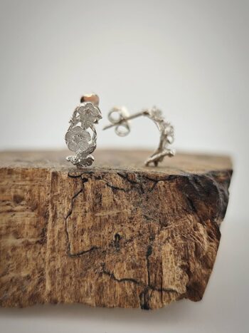 Сребърни обеци „Диви цветя“