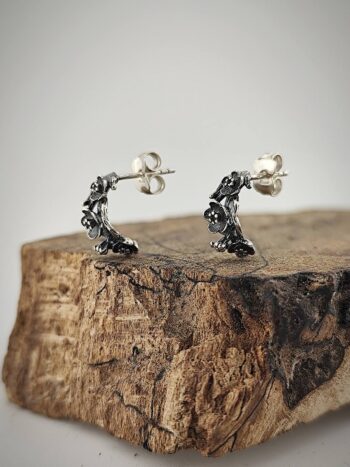 Сребърни обеци „Диви цветя“