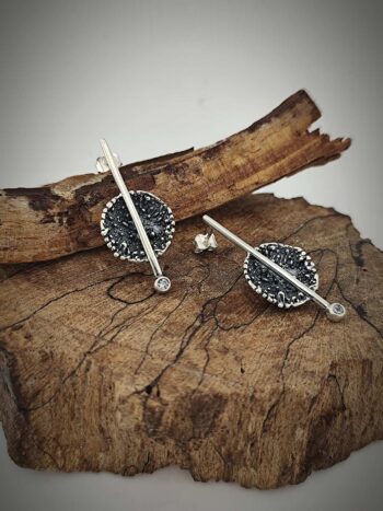 обеци на винт с циркон, брилянтна зора